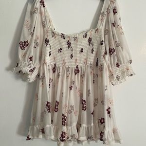 Floral Free People Swing Top - only worn once.